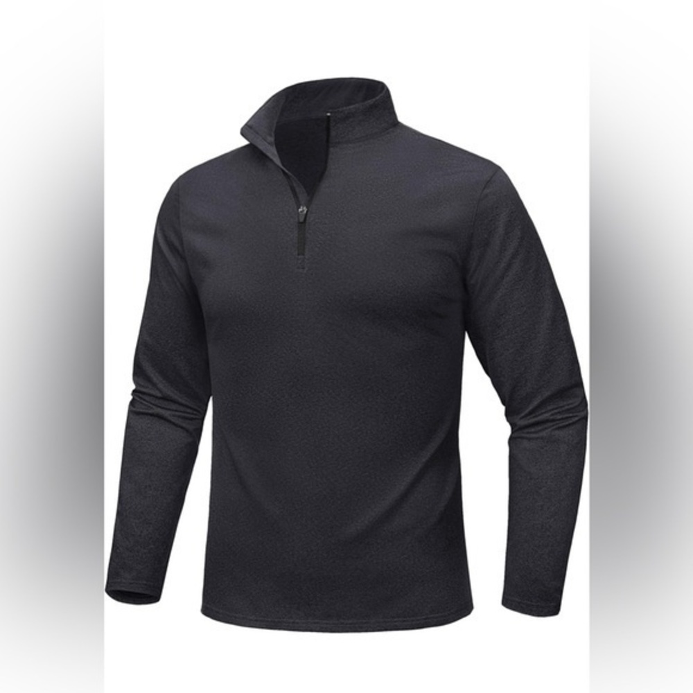 MAGCOMSEN Mens Quarter Zip Pullover Fleece Lined Long Sleeve Golf Shirt. Large